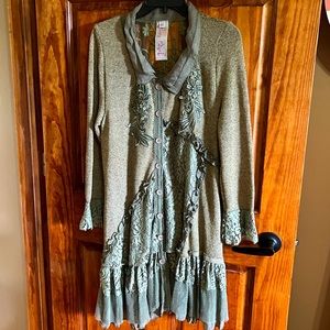 Pretty Angel Button Tunic, Olive Green